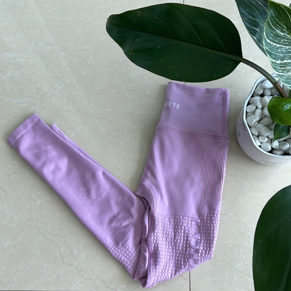 EUC Alphalete High Waist Halo Leggings- Blossom Light Pink